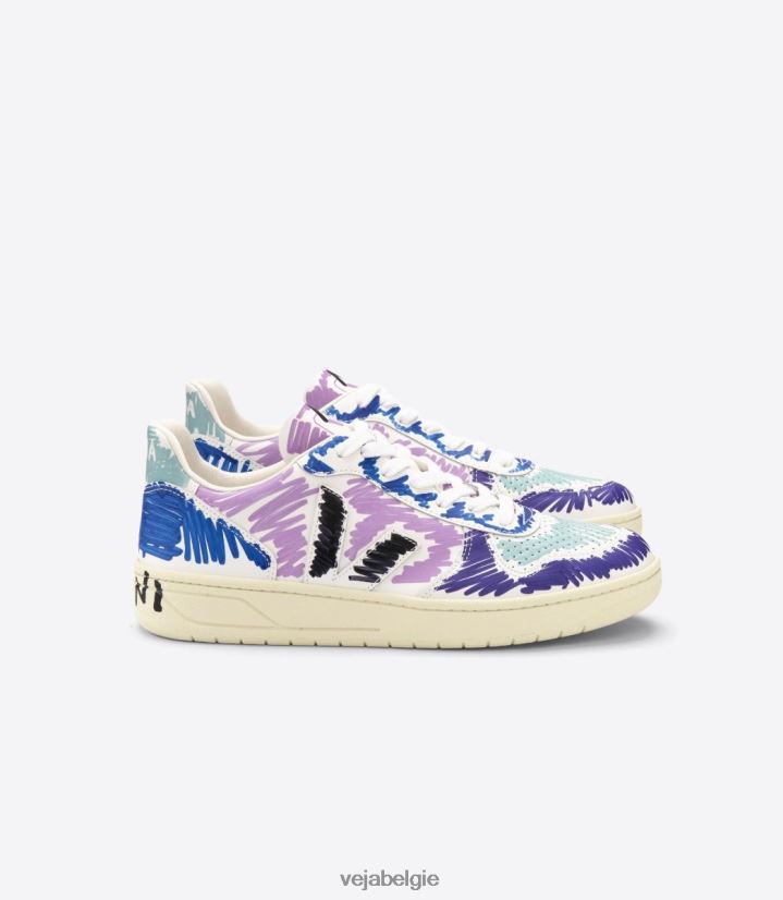 Veja X zijn vrouwen v-10 leer marni orchidee zwart schoenen 2882X236