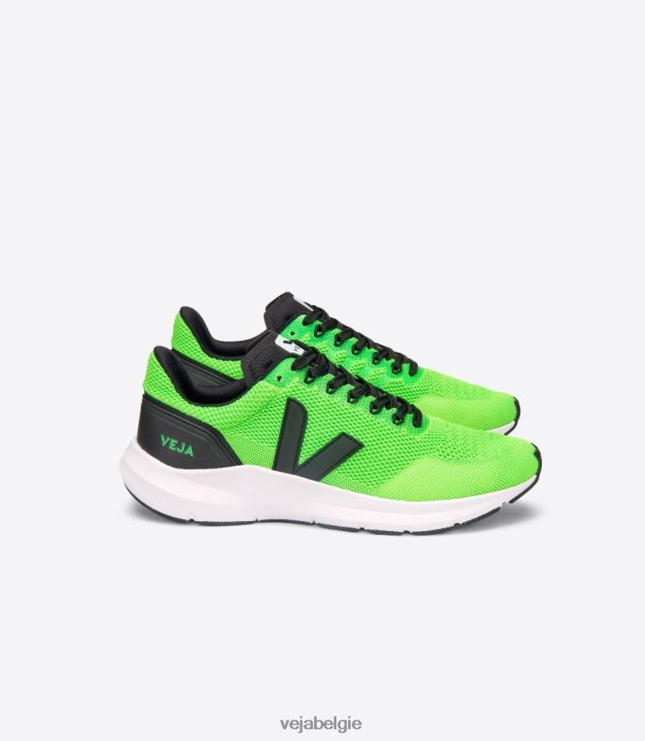 Veja zijn Heren marlijn v-breisel vert fluo zwart schoenen 2882X206