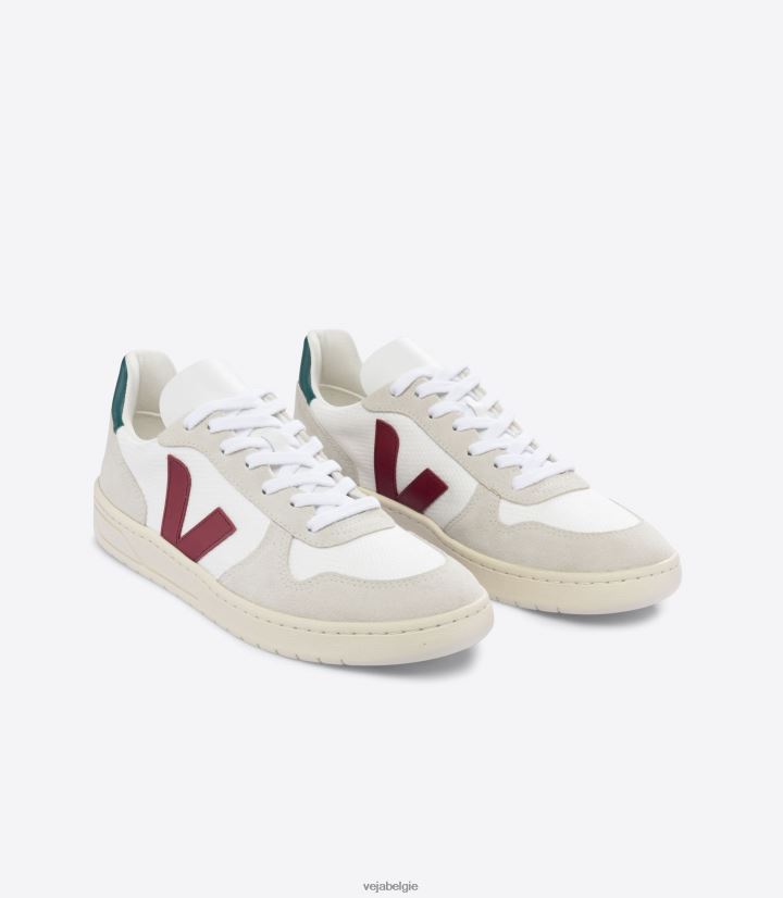 Veja zijn Heren v-10 b-mesh witte marsala bretagne schoenen 2882X45