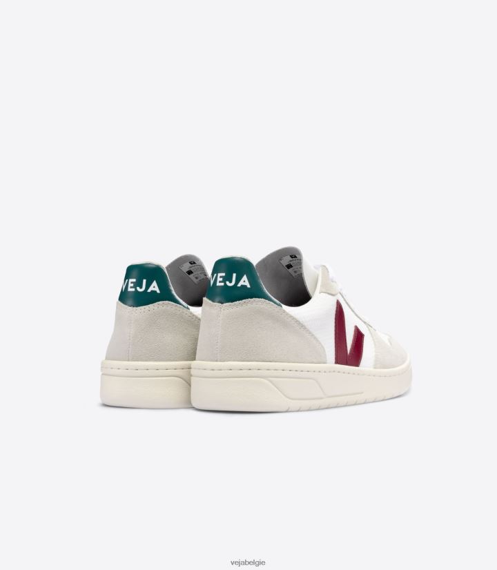 Veja zijn Heren v-10 b-mesh witte marsala bretagne schoenen 2882X45