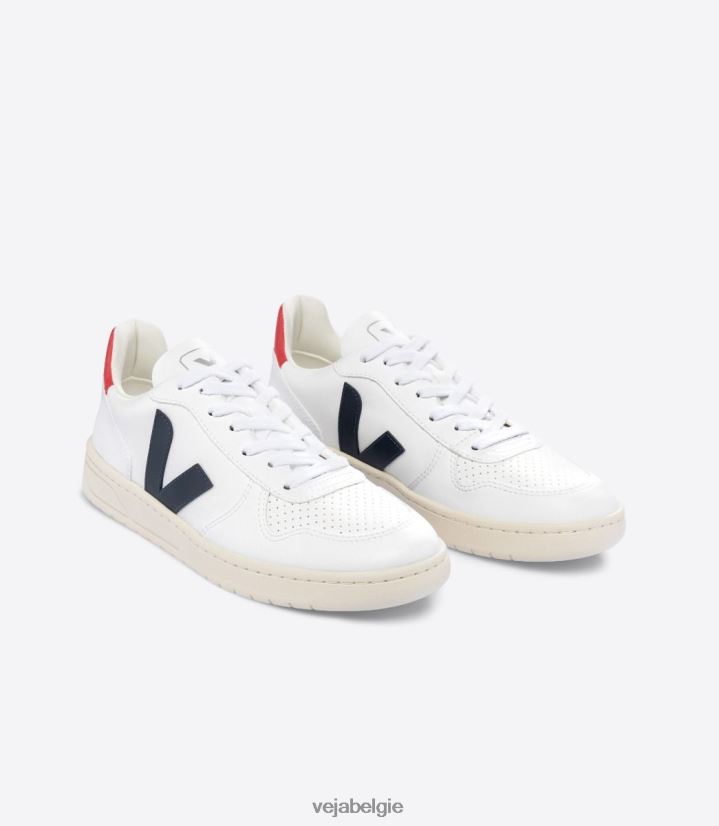 Veja zijn Heren v-10 cwl witte nautico pekin schoenen 2882X42