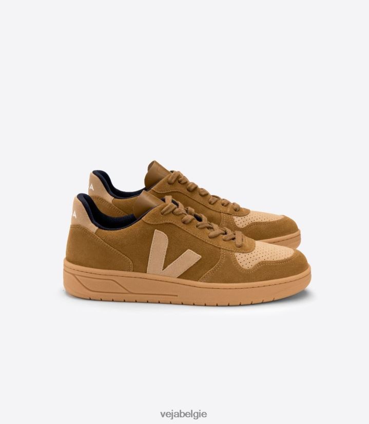 Veja zijn Heren v-10 suède camelwoestijn schoenen 2882X61