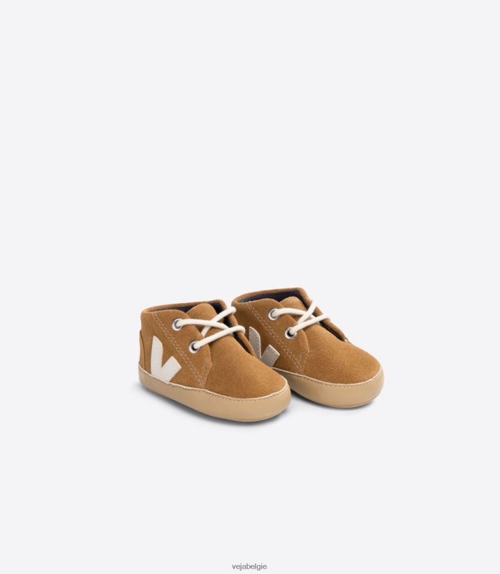 Veja zijn kinderen baby suède camel pierre schoenen 2882X402