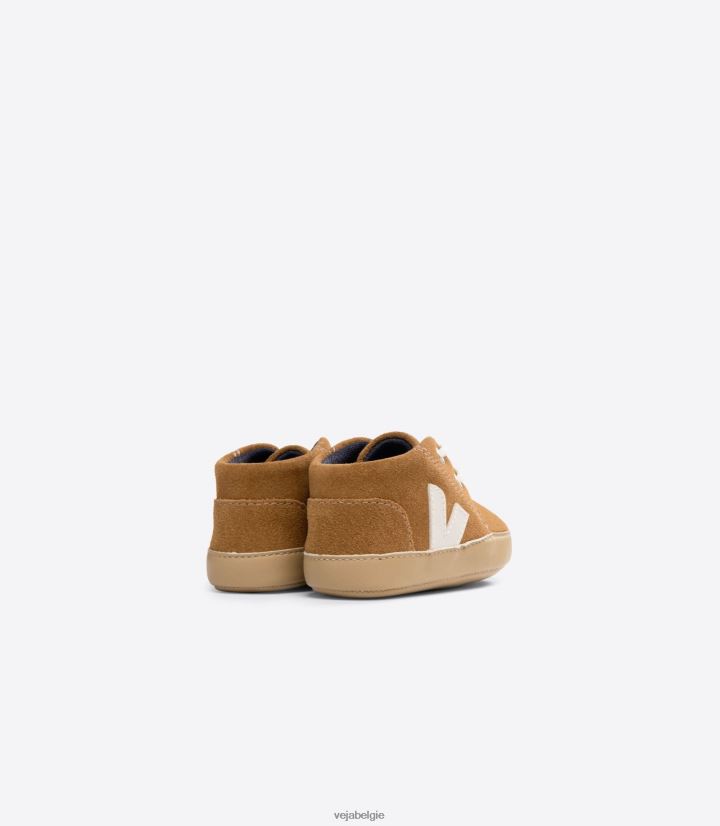 Veja zijn kinderen baby suède camel pierre schoenen 2882X402