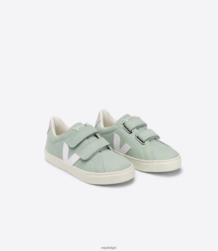 Veja zijn kinderen esplar nubuck matcha wit schoenen 2882X340