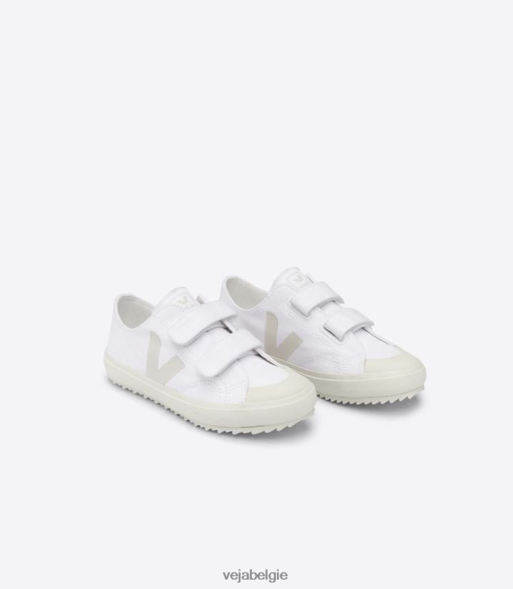 Veja zijn kinderen ollie canvas witte pierre schoenen 2882X399