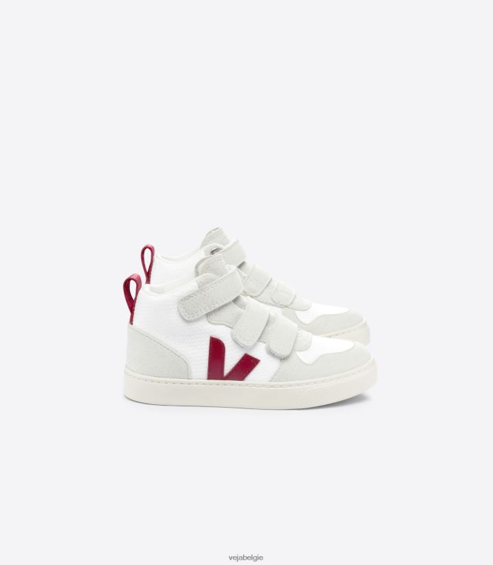 Veja zijn kinderen v-10 midden b-mesh witte marsala schoenen 2882X343