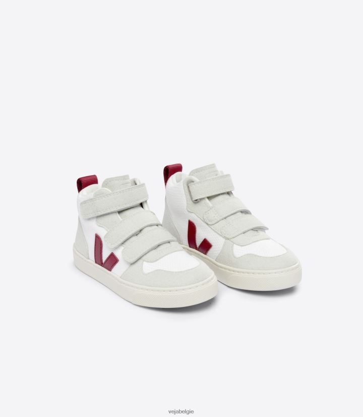 Veja zijn kinderen v-10 midden b-mesh witte marsala schoenen 2882X343