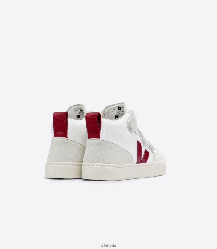 Veja zijn kinderen v-10 midden b-mesh witte marsala schoenen 2882X343