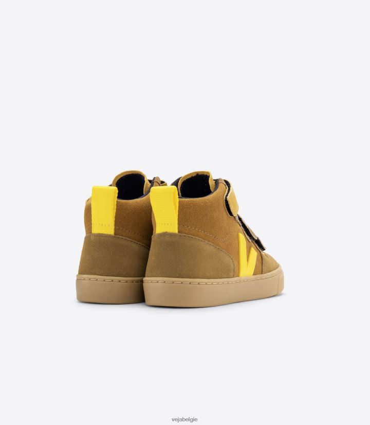 Veja zijn kinderen v-10 midden suède multico camel tonic schoenen 2882X345