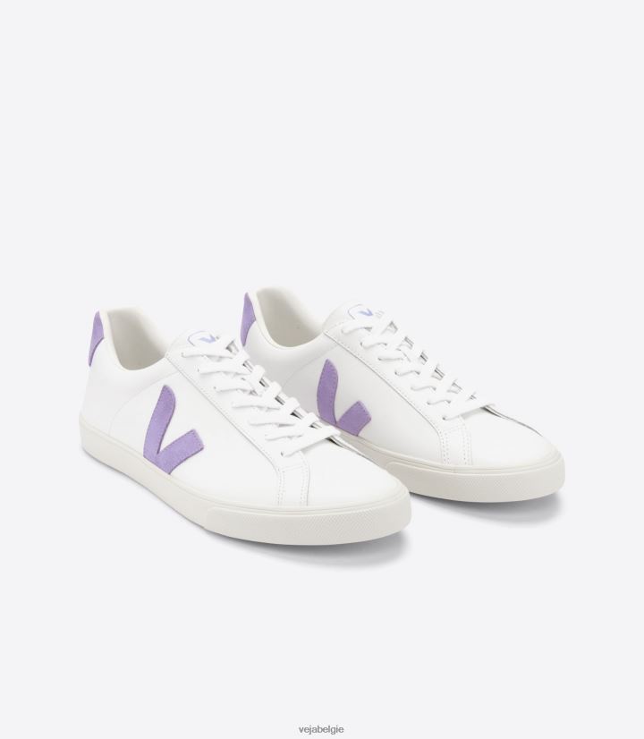 Veja zijn vrouwen Esplar leer extra wit lavendel schoenen 2882X242