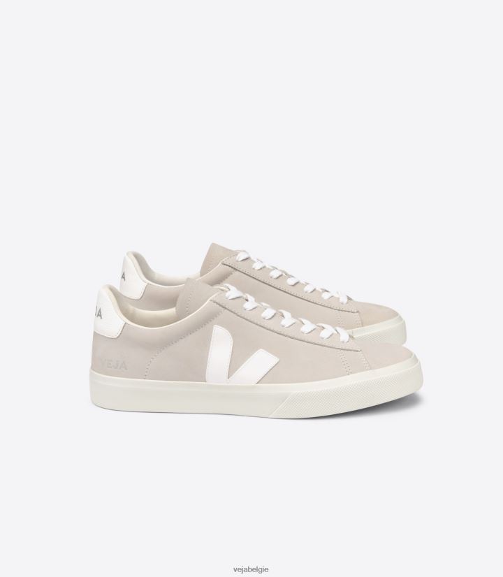 Veja zijn vrouwen campo nubuck naturel wit schoenen 2882X228