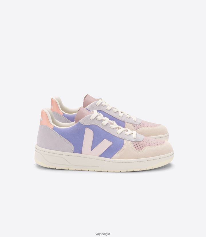 Veja zijn vrouwen v-10 suède multico lavendel schoenen 2882X232