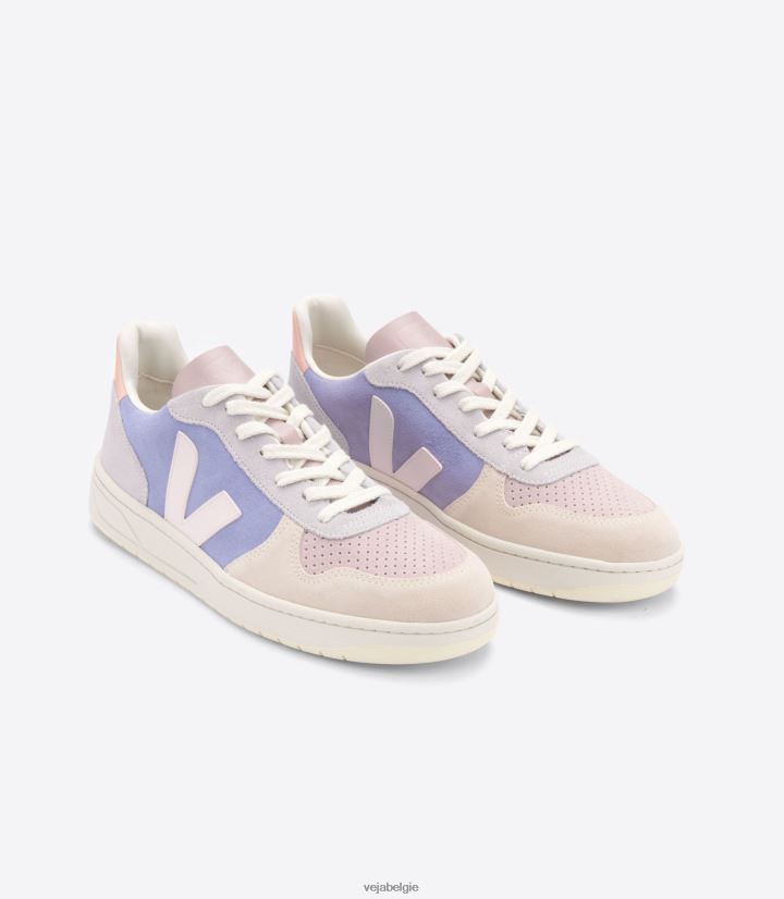 Veja zijn vrouwen v-10 suède multico lavendel schoenen 2882X232