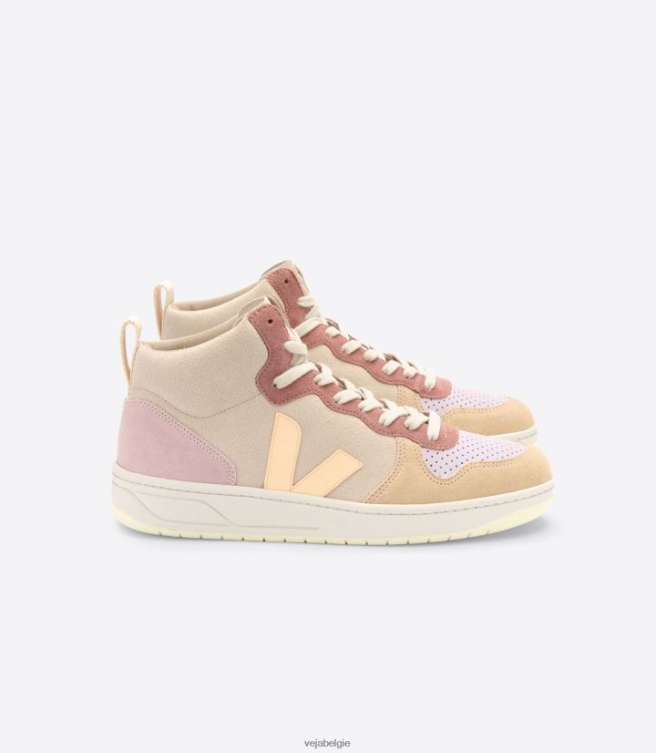 Veja zijn vrouwen v-15 suède multico perzik schoenen 2882X239