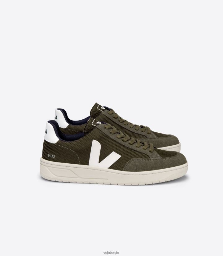 Veja zijn Heren v-12 vegan b-mesh olijfwit schoenen 2882X30