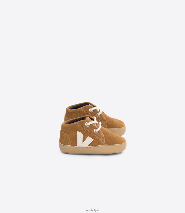 Veja zijn kinderen baby suède camel pierre schoenen 2882X402