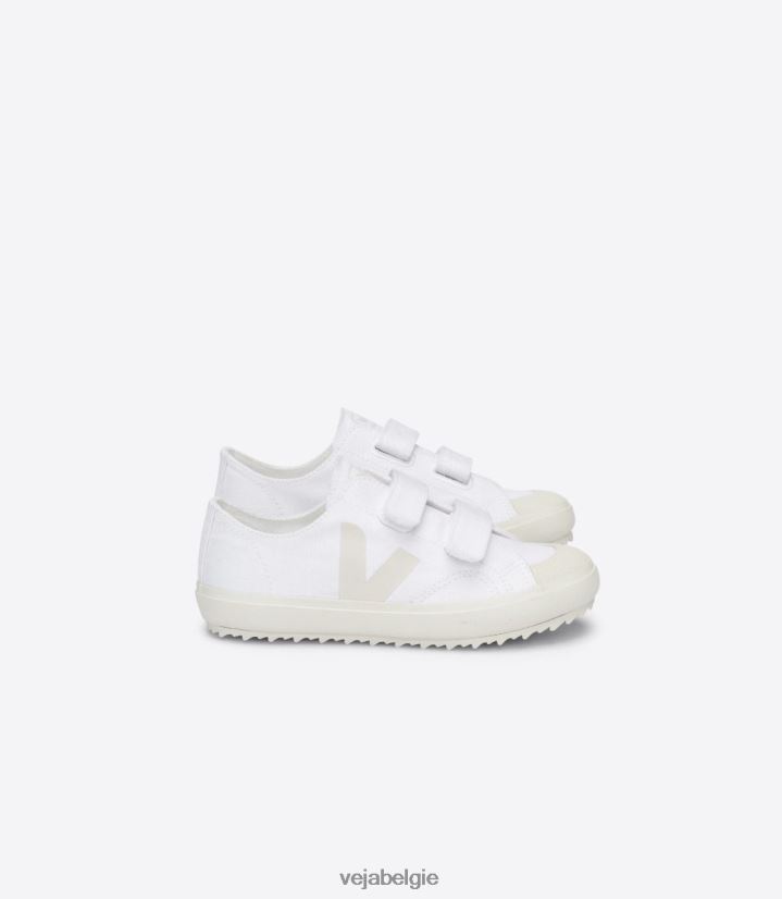 Veja zijn kinderen ollie canvas witte pierre schoenen 2882X399