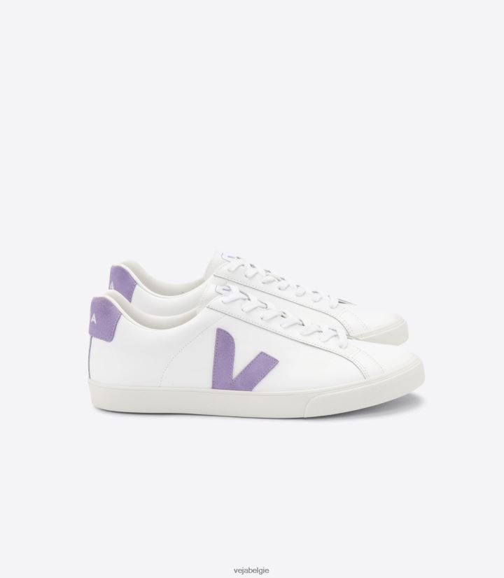 Veja zijn vrouwen Esplar leer extra wit lavendel schoenen 2882X242