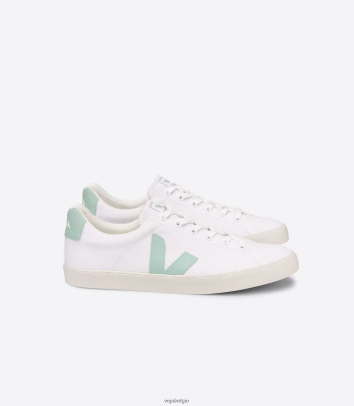 Veja zijn vrouwen esplar se canvas witte matcha schoenen 2882X244